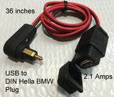 usb charger with din hella powerlet plug