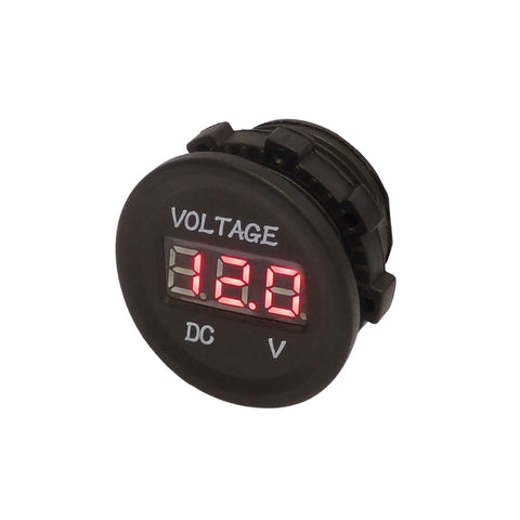 12V-24V Digital Panel Mount Dashboard Voltmeter Red LED – BurnsMoto